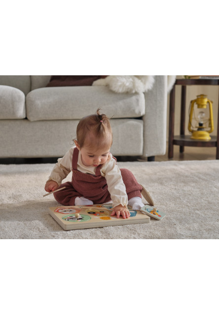 Puzzle so zvukmi drevené Farmers Funday