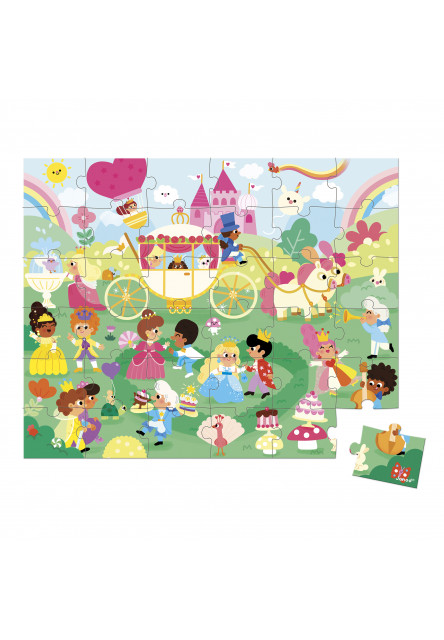 Puzzle v kufríku Princezné 36 ks