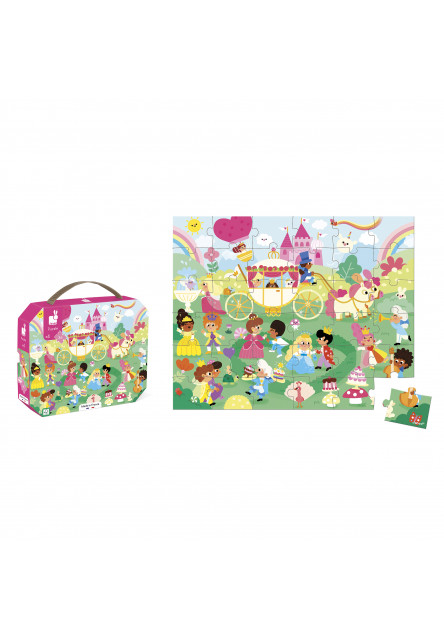 Puzzle v kufríku Princezné 36 ks