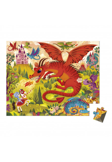 Puzzle v kufríku Dračie kráľovstvo 54 ks