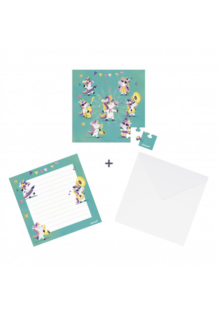 Blahoželanie k narodeninám s puzzle Jednorožec