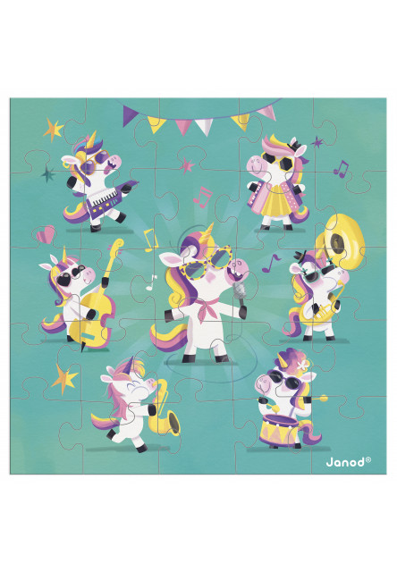 Blahoželanie k narodeninám s puzzle Jednorožec