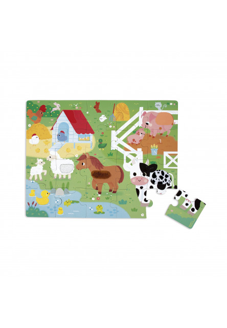 Dotykové senzorické puzzle Farma