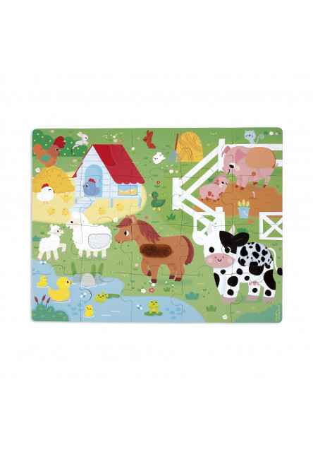 Dotykové senzorické puzzle Farma