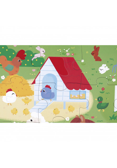 Dotykové senzorické puzzle Farma