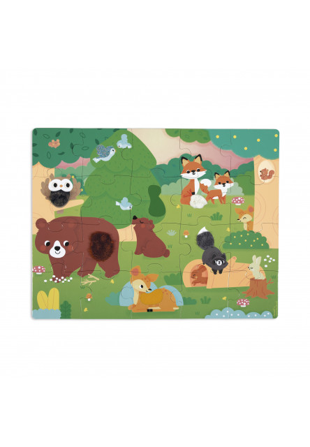 Dotykové senzorické puzzle Les
