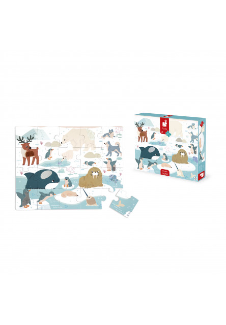 Dotykové senzorické puzzle Polárny kruh