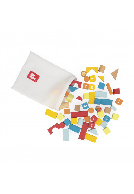 Farma Sada drevených kociek v praktickom súdku 56 ks