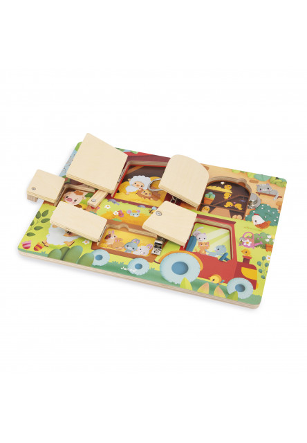 Farma Drevená doska so zámkami