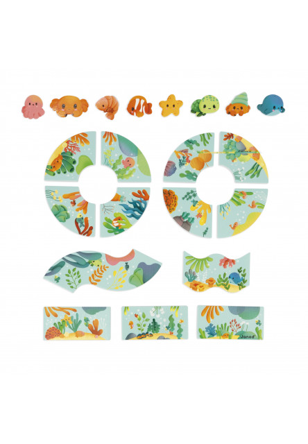 Hračka do vody Mäkké obrázkové puzzle Podmorská dráha