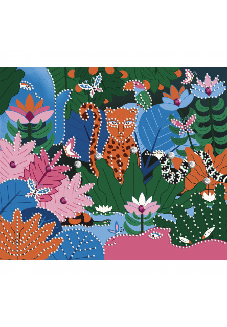 Atelier Kreatívna sada Mini Džungľa v noci Štrasové kamienky