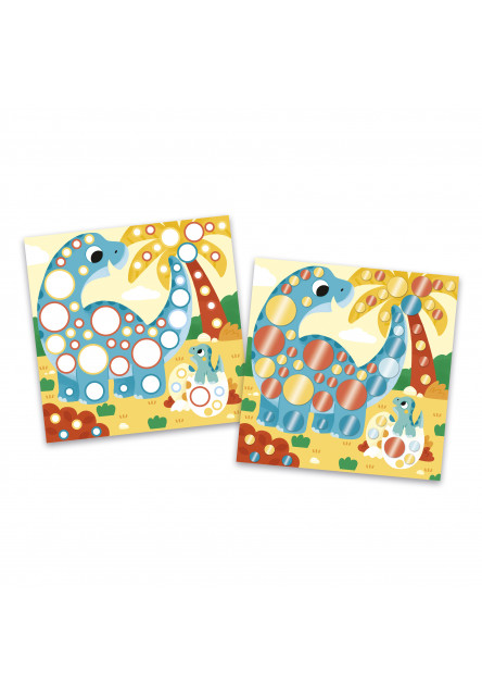 My arts&crafts Mini Trblietavé okrúhle nálepky Tiger a kamaráti od 3 rokov