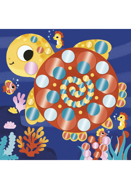 My arts&crafts Mini Trblietavé okrúhle nálepky Tiger a kamaráti od 3 rokov