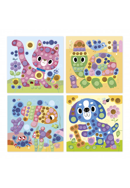 My arts&crafts Mini Okrúhle nálepky Psík a kamaráti od 3 rokov