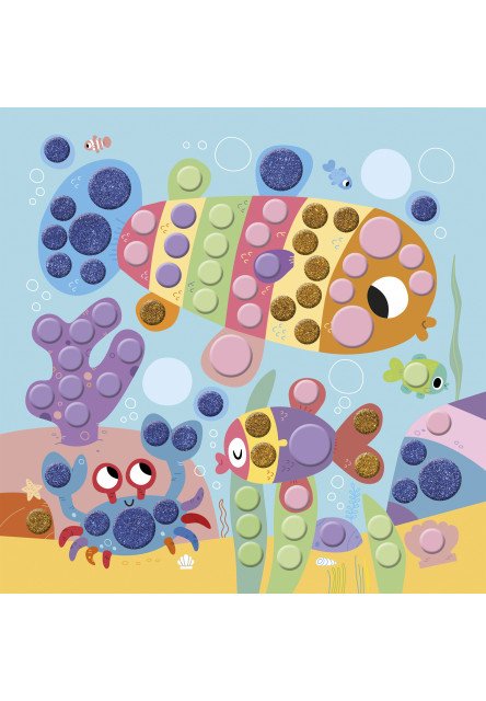 My arts&crafts Mini Okrúhle nálepky Psík a kamaráti od 3 rokov