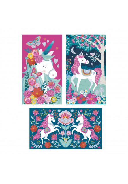 Atelier Kreatívna sada Midi Jednorožci Trblietavé piesky