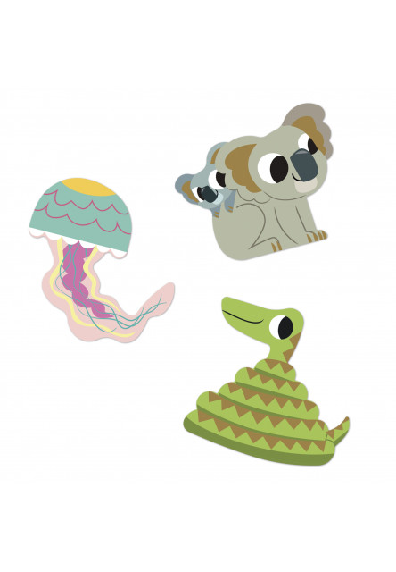 Stickers Samolepky Exotické zvieratá 100 ks