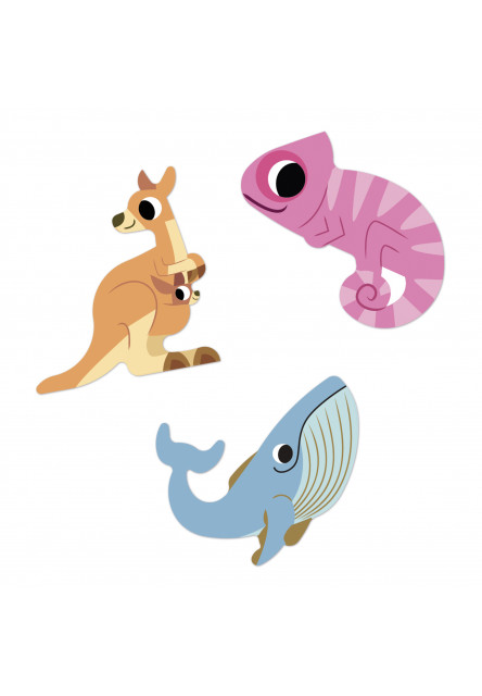 Stickers Samolepky Exotické zvieratá 100 ks