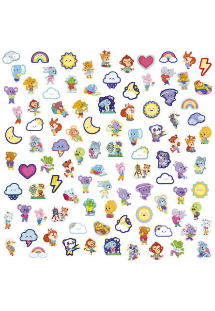 Stickers Samolepky Emócie 100 ks