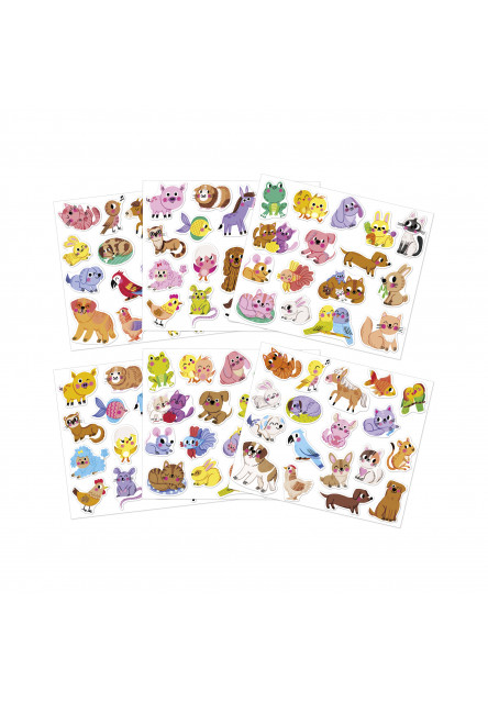 Stickers Samolepky Domáce zvieratá 100 ks