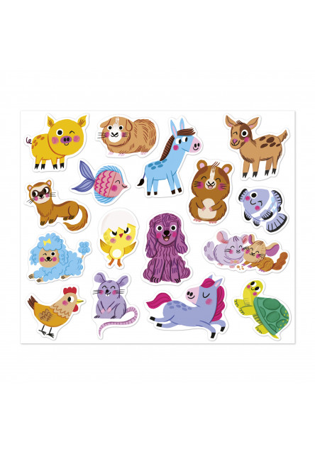 Stickers Samolepky Domáce zvieratá 100 ks