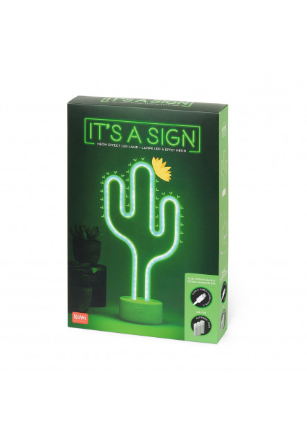 Dekoračné svetlo Legami It'S A Sign - Neon Effect Led Lamp - Cactus