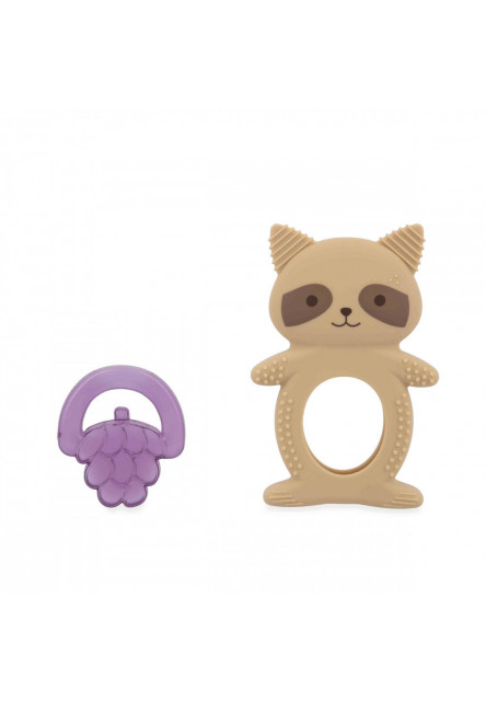 Grignoti Silikónové hryzátko s chaldiacim efektom Medvedík mýval