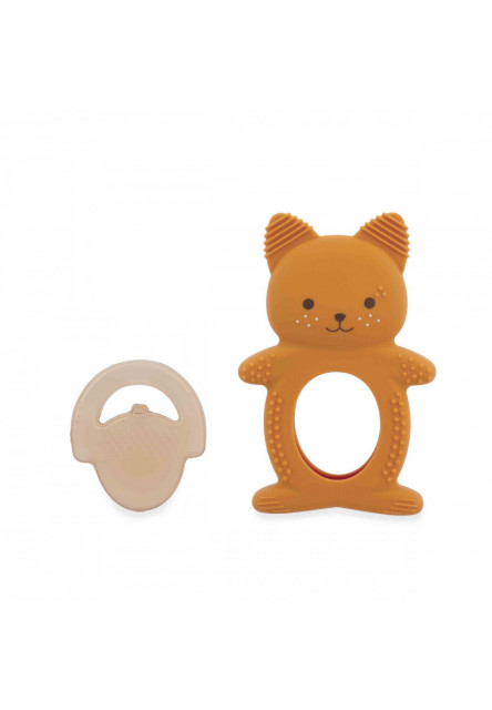 Grignoti Silikónové hryzátko s chaldiacim efektom Veverička