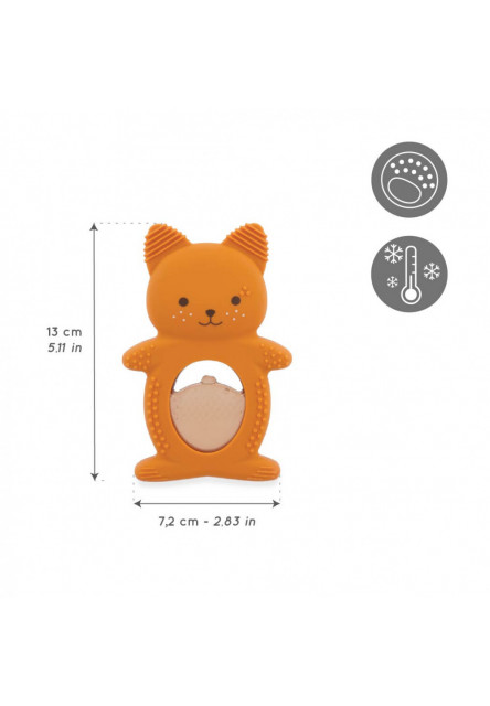 Grignoti Silikónové hryzátko s chaldiacim efektom Veverička