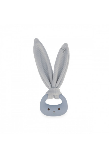 Lapinoo Darčeková sada pre bábätko s hrkálkou hryzátkom a capačkami modrá