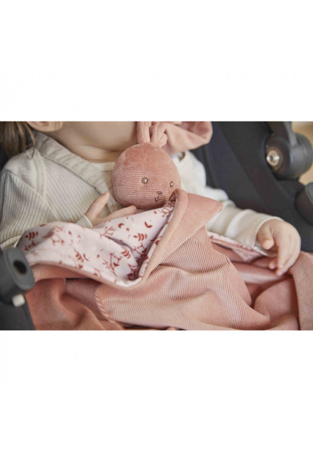Lapinoo Jemná deka s možnosťou upevnenia k autosedačke terracotta