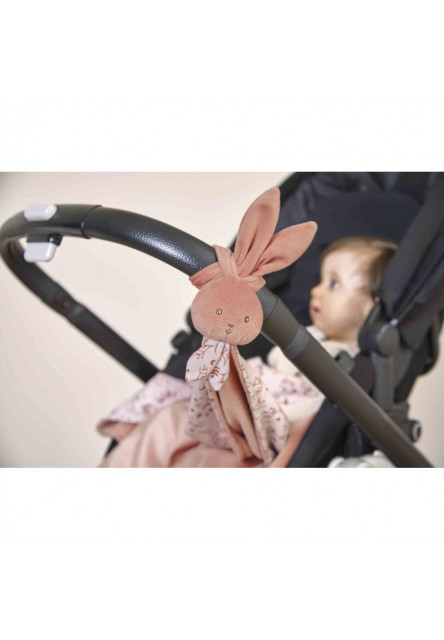 Lapinoo Jemná deka s možnosťou upevnenia k autosedačke terracotta