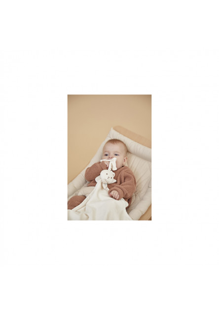 Lapinoo Jemná deka s možnosťou upevnenia k autosedačke krémová