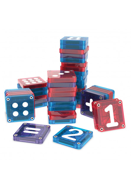 Magnetická stavebnica microMAGS Learn Numbers 56 dielov