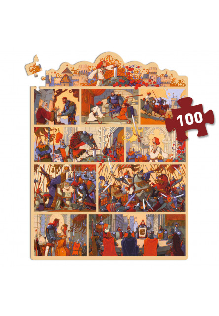 Rozprávkové puzzle Kráľ Artuš 100 ks