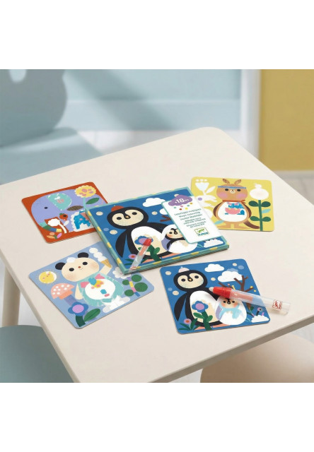 Magické vyfarbovanie vodou Zvieratká a mláďatká