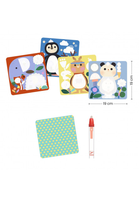 Magické vyfarbovanie vodou Zvieratká a mláďatká