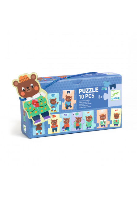 Postupové puzzle Obleč medvedíka