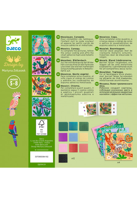 Penová mozaika Canopée Tvorba podľa čísiel