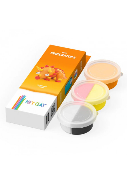 Hey Clay Dinosaury Triceratops
