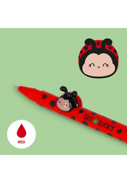 Gélové pero Legami gel pen with animal decoration - lovely friends ladybug - Lienka