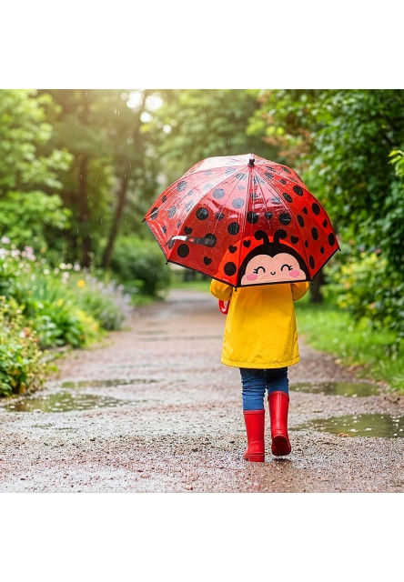 Detský dáždnik Legami kid’s umbrella - dancin' in the rain ladybug - Lienka