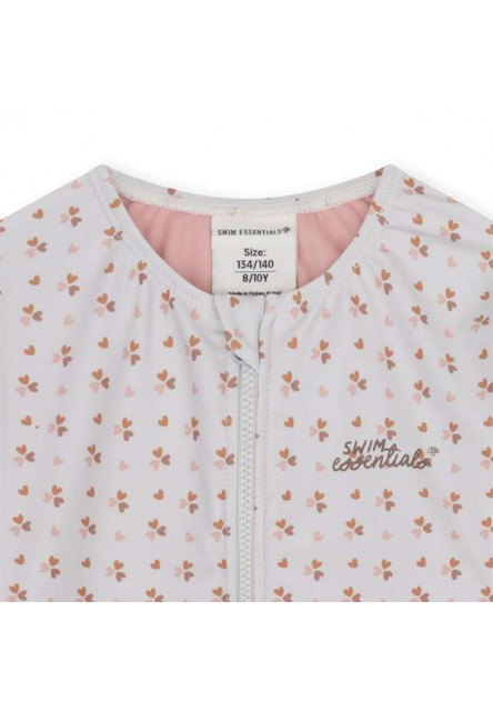 Plavky s dlhým rukávom s UPF 50+ Cozy Hearts