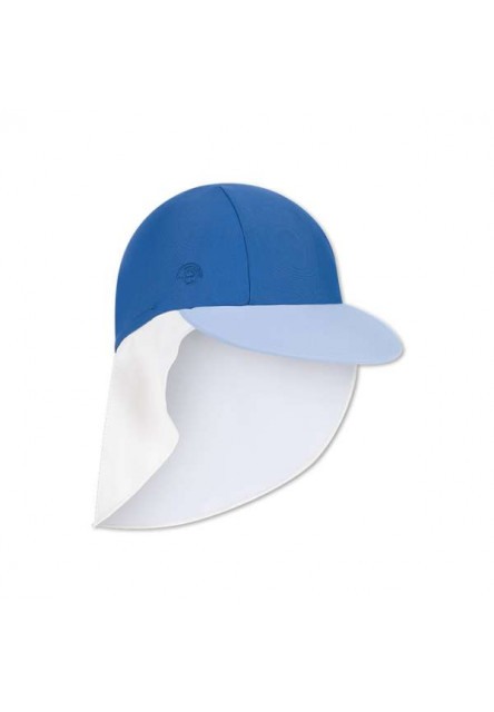 Plavkový klobúk s ochranou krku s UPF 50+ Modrý