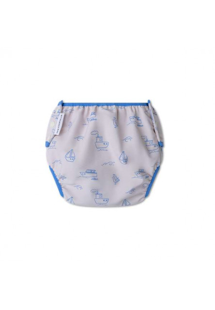 Plavky pre bábätká s UPF 50+ Little Seagull Biele