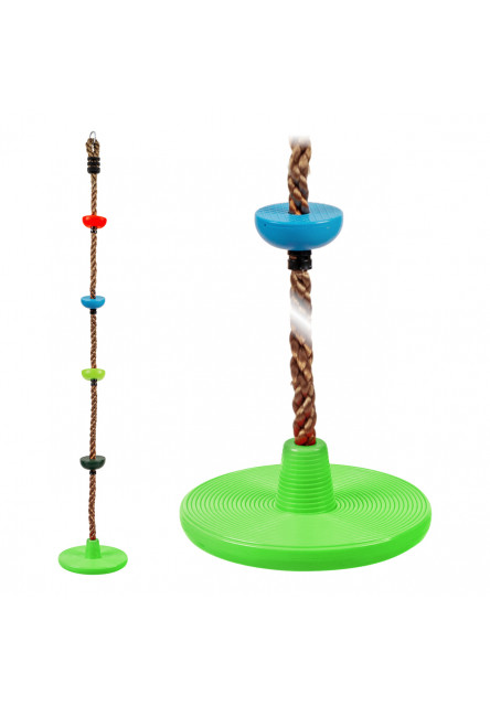 Detské šplhacie lano s diskami farebné