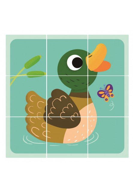 Drevené kocky Farma