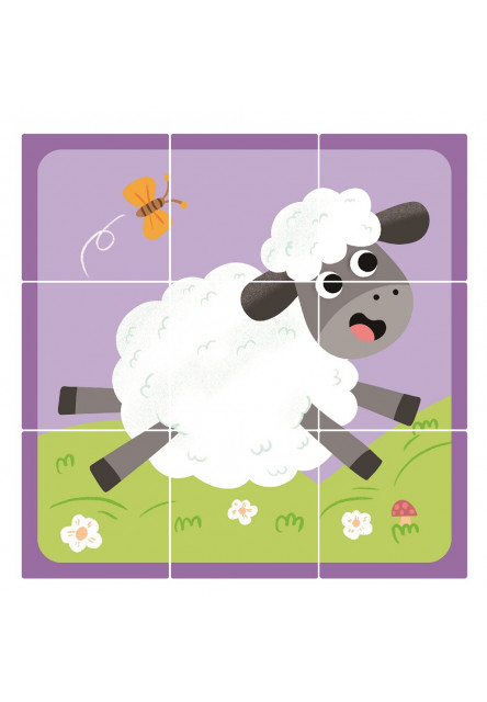 Drevené kocky Farma