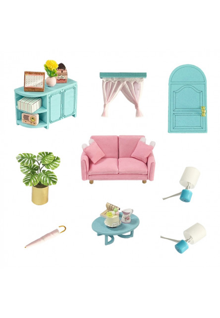 miniatúra domčeka Slnečná obývacia izba