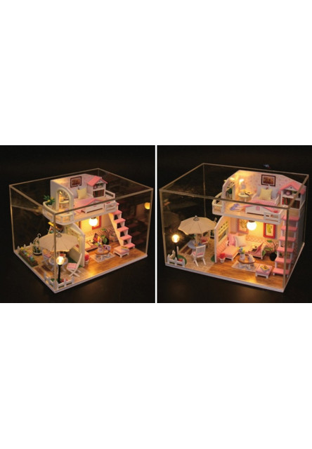 miniatúra domčeka Ružový dom